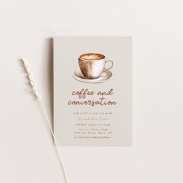 コーヒーと会話のビジネス会議招待状 招待状