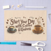 コーヒーと優しさ引用文で一日を始める 薄葉紙 (クラフト)