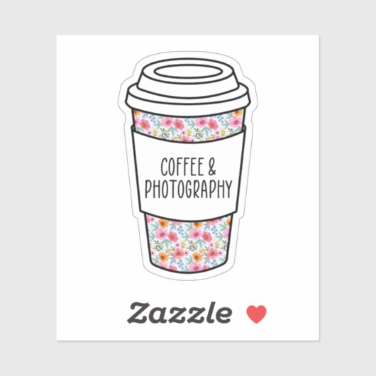 コーヒーと写真、フォトグラファーおもしろいギフト シール (シート)