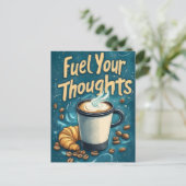 コーヒーと創造性で思考を刺激 ポストカード (スタンド正面)
