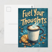コーヒーと創造性で思考を刺激 ポストカード (正面/裏面)