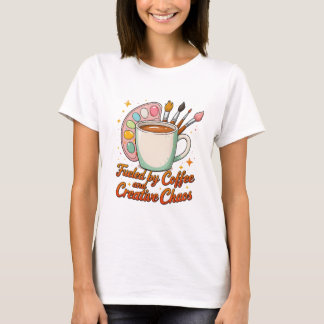 コーヒーと創造的カオスに支えられたアーティストパレット Tシャツ