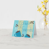 コーヒーと友だち カード (黄色い花)