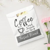 コーヒーと友人の完璧なブレンド白い灰色 フェイバーバッグ (封をした状態)