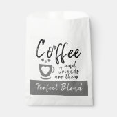 コーヒーと友人の完璧なブレンド白い灰色 フェイバーバッグ (正面)
