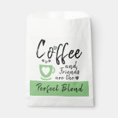 コーヒーと友人の完璧なブレンド白い緑 フェイバーバッグ (正面)
