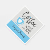 コーヒーと友人の完璧なブレンド青 スタンダードランチョンナプキン (角)