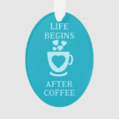 コーヒーと友人はハートを愛する オーナメント