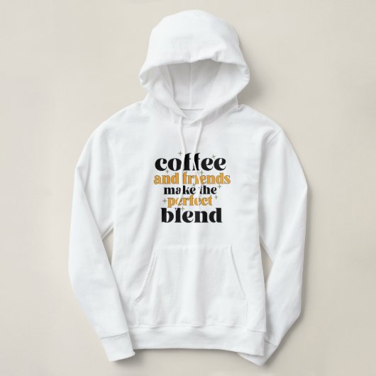 コーヒーと友人は完璧にブレンドする パーカ (デザイン正面)