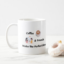 コーヒーと友達が完璧にブレンド コーヒーマグカップ
