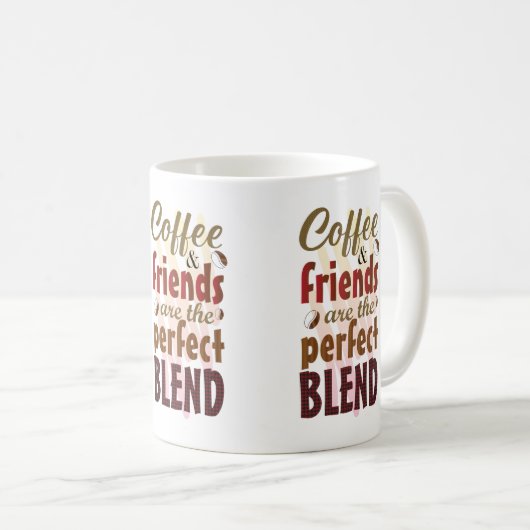 コーヒーと友達が完璧にブレンド コーヒーマグカップ (正面右)