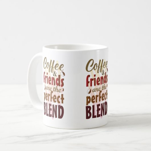 コーヒーと友達が完璧にブレンド コーヒーマグカップ (正面左)