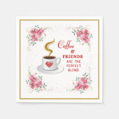 コーヒーと友達が絶妙なブレンド スタンダードカクテルナプキン (正面)