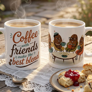 コーヒーと友達 コーヒーマグカップ