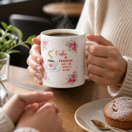 コーヒーと友達 最高のブレンド コーヒーマグカップ