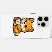 コーヒーと可愛い柴犬 – ほっこり犬イラスト Case-Mate iPhoneケース (裏面 (横))