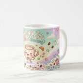 コーヒーと夢でできている かわいいマグカップ コーヒーマグカップ (正面右)