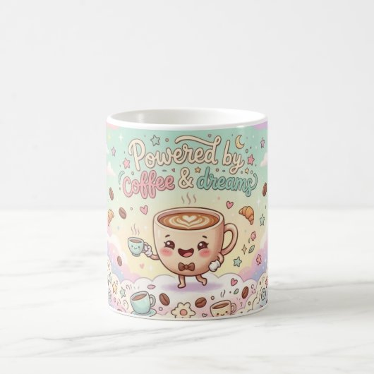 コーヒーと夢でできている かわいいマグカップ コーヒーマグカップ (中央)