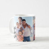 コーヒーと子供たちに支えられて 面白い写真入り コーヒーグッズ コーヒーマグカップ (正面左)
