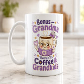 コーヒーと孫で動くボーナスグランマが面白い コーヒーマグカップ