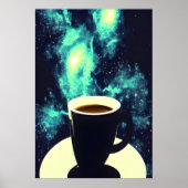 コーヒーと宇宙 | AIアートポスター ポスター (正面)