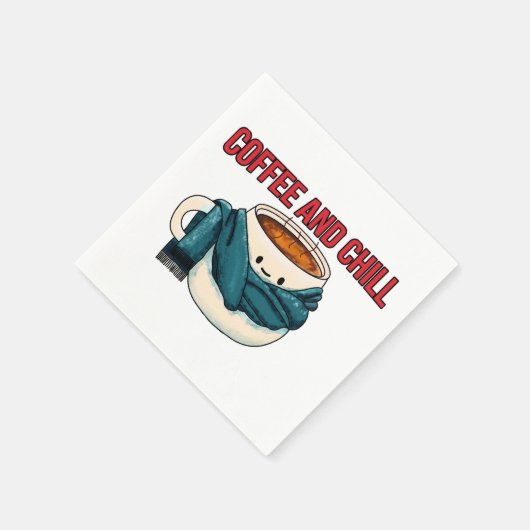 コーヒーと寒さ スタンダードカクテルナプキン (角)