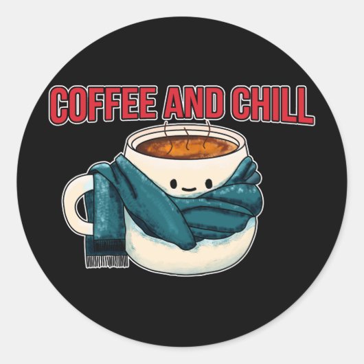 コーヒーと寒さ ラウンドシール (正面)