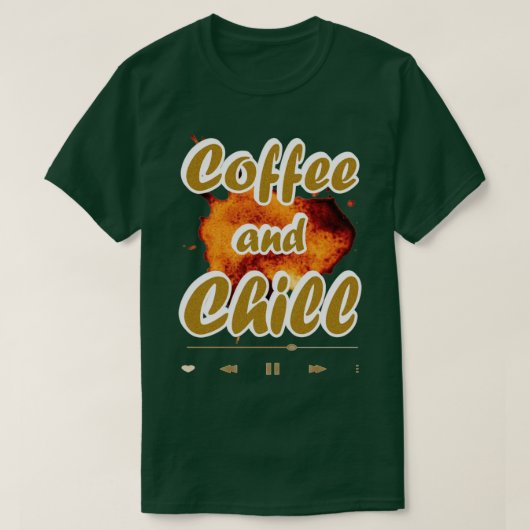 コーヒーと寒さ Tシャツ (デザイン正面)