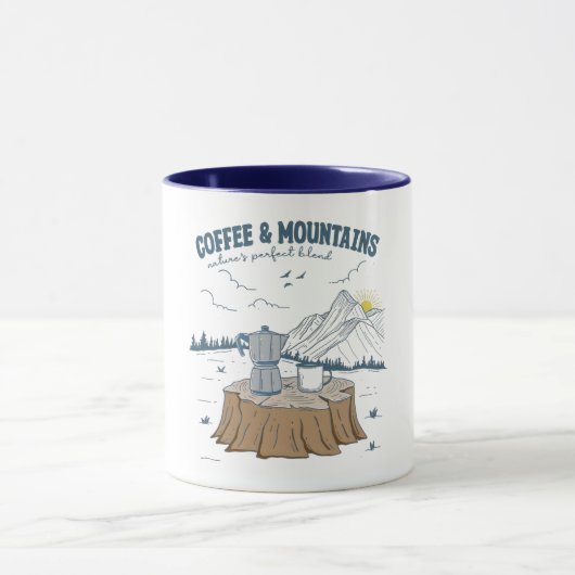 コーヒーと山々 マグカップ (中央)