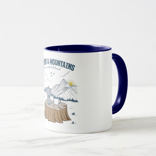 コーヒーと山々 マグカップ (正面右)