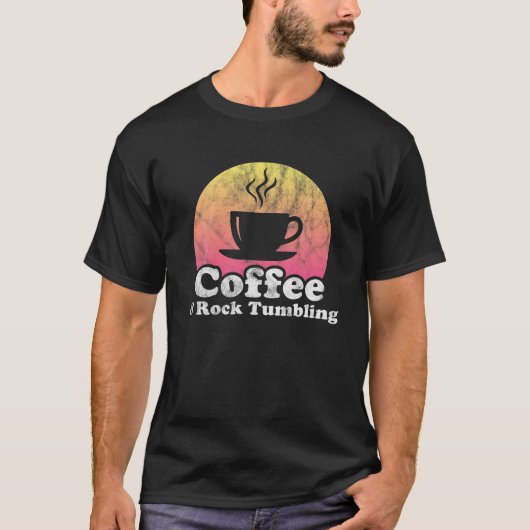 コーヒーと岩の揺れ Tシャツ (正面)