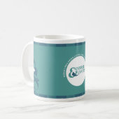 コーヒーと引用文:スマイルと感謝のマグ コーヒーマグカップ (正面左)