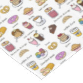 コーヒーと心地よいの食品パタ図解入りの、写真付きのーン テーブルクロス (アングル)