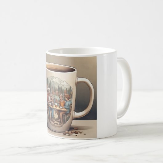 コーヒーと思いやりのマグカップ:あなたの毎日の線量 コーヒーマグカップ (正面右)