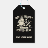コーヒーと恐怖心で頑張る歯学部生へのギフトタグ ギフトタグ (裏面)