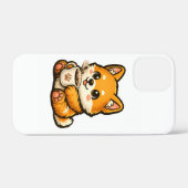 コーヒーと愛らしい柴犬 - あたたかな犬のイラスト Case-Mate iPhoneケース (裏面 (横))