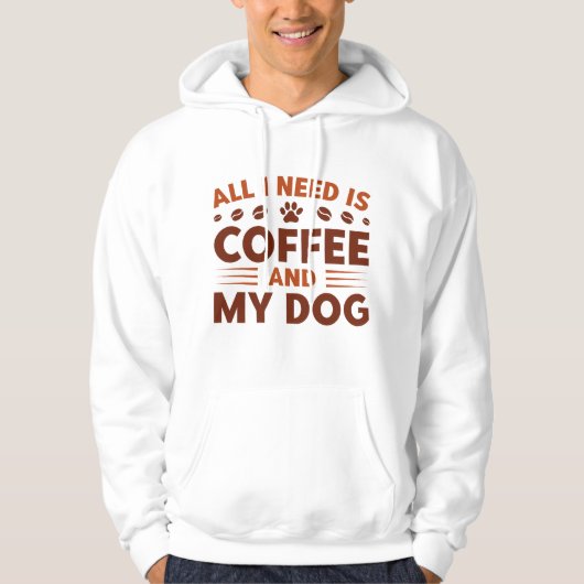 コーヒーと愛犬があればそれでいい パーカ (正面)