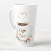 コーヒーと愛 カフェラテマグ (左アングル)