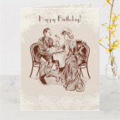 コーヒーと愛 カード (黄色い花)