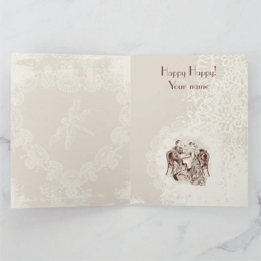 コーヒーと愛 カード (内部)