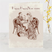 コーヒーと愛 カード (黄色い花)