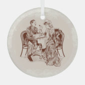 コーヒーと愛 ガラスオーナメント (正面)