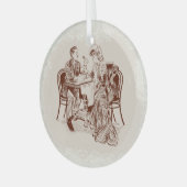 コーヒーと愛 ガラスオーナメント (正面左)