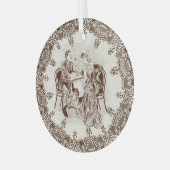 コーヒーと愛 ガラスオーナメント (正面左)