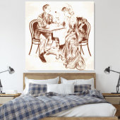 コーヒーと愛 キャンバスプリント (インサイチュ (寝室))