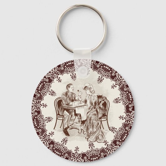 コーヒーと愛 キーホルダー (正面)