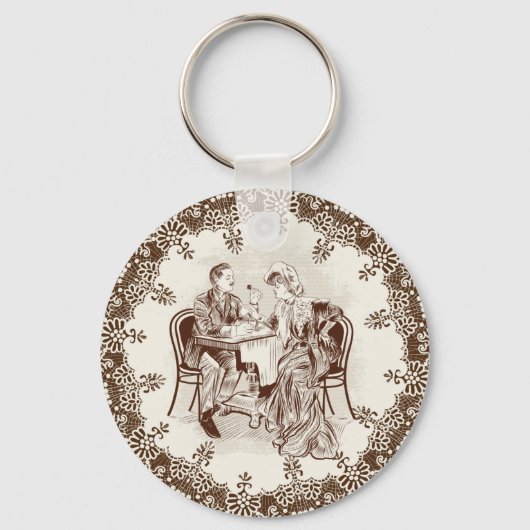 コーヒーと愛 キーホルダー (正面)