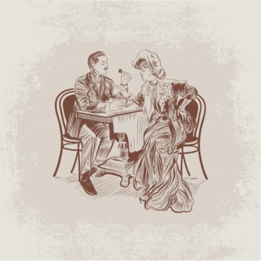 コーヒーと愛 シール (正面)