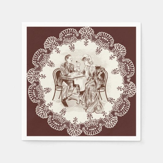 コーヒーと愛 スタンダードカクテルナプキン (正面)