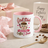 コーヒーと態度で動く娘っ子パパ ピンクマグ マグカップ